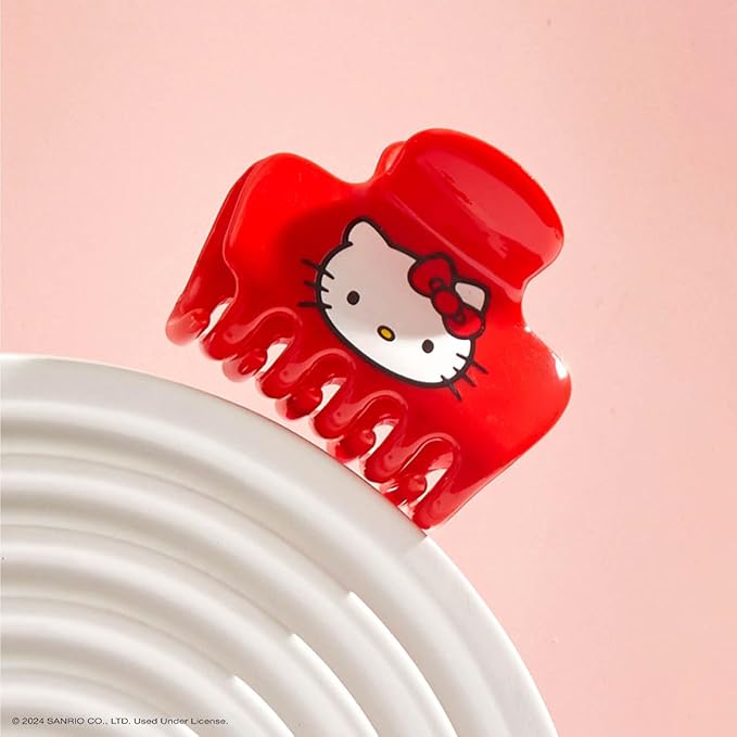 Kitsch Hello Kitty Recycled Plastic Puffy Medium Hair Clips for Women, Medium Claw Clips for Thick & Thin Hair | Ideal Gifts for Women, 1 Piece