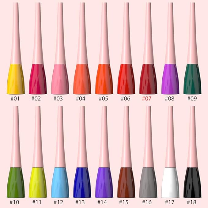 evpct 1Pcs Dark Red Liquid Eyeliner Waterproof Dark Red Eye Liners for Women, Eyes Wing Eyeliner Stamps Shapes Colored Eyeliner delineador de ojos a prueba de agua contra el agua blanco para ojos