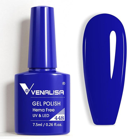 VENALISA Royal Blue Gel Nail Polish - Soak Off UV Gel for DIY Home Manicure - Salon Nail Art for Girls and Women