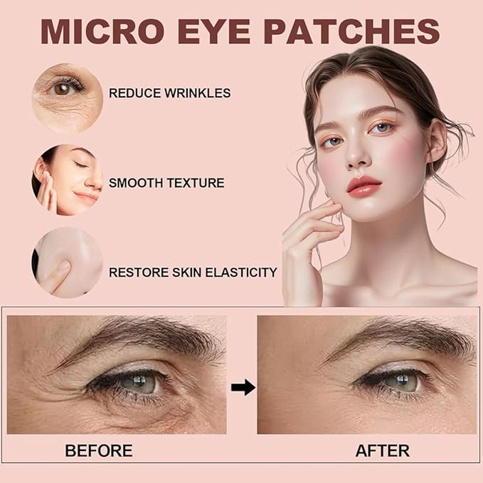 Micro Eye Patches, Under Eye Patches, Smile Line Patches for Puffy Eyes and Dark Circles, Under Eye Masks for Skin Care Deoxyribose (1 Pack)
