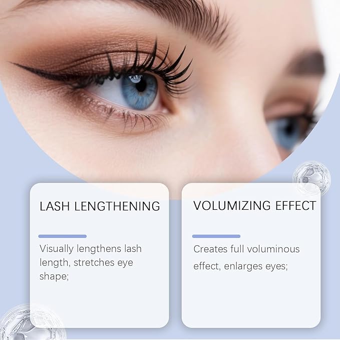 Steel Tube Eyelash Primer, Fiber Mascara Eyelash Primer Tubular Waterproof Curling Mascara, Natural and Non-smudged (3PCS)