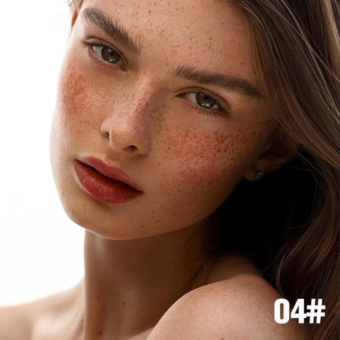 FAFAMOON Neutral Nude Brown Peel Off Lip Stain Tints with Tweezer, Matte Liquid Lipstick Lip Stain Long Lasting Waterproof for Women, Non-stick Cup Lipstick Peel Off High Pigmented Smudge-proof, 04#
