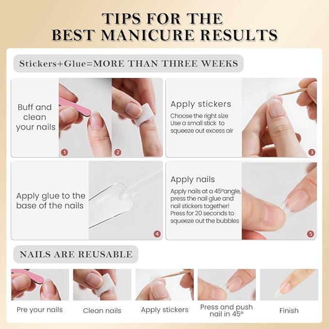 Cat Eye Press on Nails Almond Short, Cat Eye Stick on Nails Press on, Pearl White Nude Pink Glitter Short Almond Press Stick on Nail, Fake Nails Press ons with Kits, Reusable Acrylic Fake Nail Kit