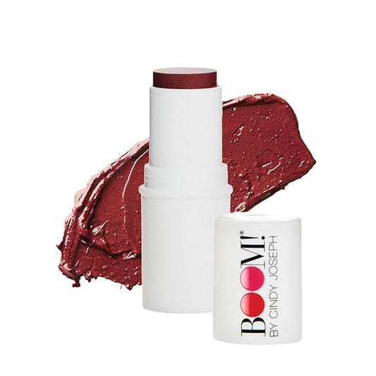 Boomstick Color ™ All-in-One Cream Blush for Cheeks, Eyes & Lips, Long Wearing, Blendable Makeup Blush Stick for Mature Skin, Cruelty Free Lip Cheek Tint with Skincare Benefits, Cindy Joseph Berry