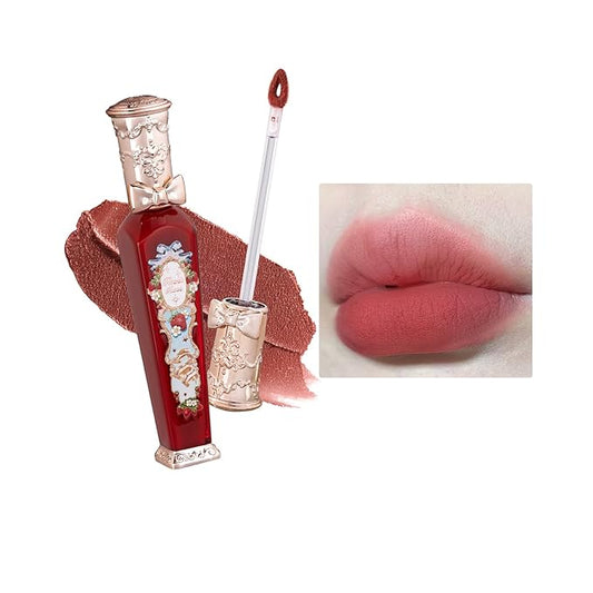Flower Knows Strawberry Rococo Cloud Lip Cream,Long Lasting Rosy Terracotta Matte Lipstick,Hydrating Lip Stain,Transfer & Smudge Proof Velvet Liquid Lipstick for Girl&Women,0.12 Fl Oz(S07 Lychee Tea)