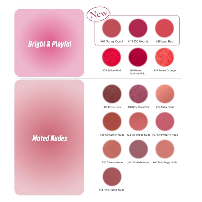 Peripera Ink The Velvet Lip Tint - High Pigment Color, Longwear, Weightless, Gluten-Free, Paraben-Free (049 Last RED)