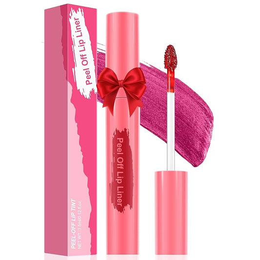 Lip Stain Peel Off - Long Wear Tattoo Lip Liner, Waterproof & Transfer-proof Peel Off Lip Stain with Matte Finish, Lip Tint For All Skin Types (Violet, 1 Count(Pack of 1))