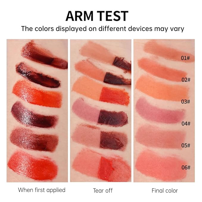 Matte Lip Liner Peel Off Lip Stain, Long Lasting Peel Off Lip Liner Stain, Peel-off Lip Gloss For All Skin Types, Transfer-proof Highly Pigmented Color Waterproof, (04#, Pack of 1)
