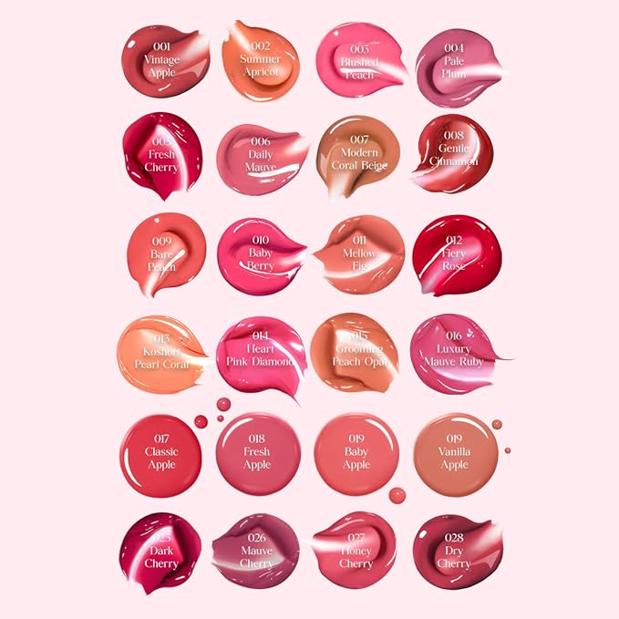 CLIO CRYSTAL GLAM TINT (CHERRY SERIES 026 MAUVE CHERRY), Glossy Finish, Lightweight, Buildable, Glass-Like, Smoothing, Long-Lasting, Vivid, Transparent, Shiny, Moisturizing Lip Stain, Korean Lip Tint
