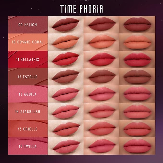 NEBULA VELVET LIP CREAM-Long Lasting Lip Stain, Waterproof and Transferproof Lip Tint, Matte Finish, Smooth Out Lip Lines, Lightweight & High Coverage, Stocking Stuffers (14 STARBLUSH)