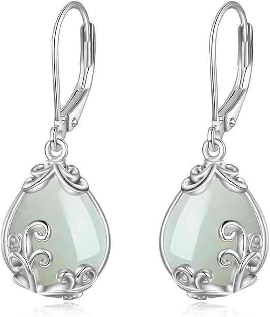 POPLYKE Celtic Filigree Teardrop Drop Dangle Earrings Sterling Silver Leverback Earrings Jewelry for Women