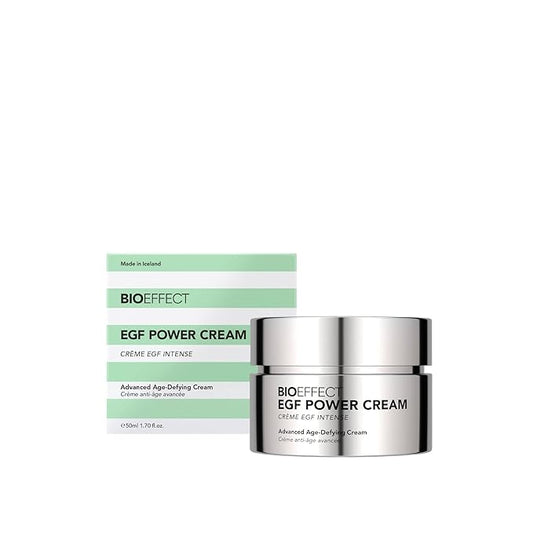 BIOEFFECT EGF Power Cream | Advanced Age-Defying Face & Neck Cream with Epidermal Growth Factor + Hyaluronic Acid + Niacinamide for Wrinkles & Age Spots | 50 mL / 1.69 oz