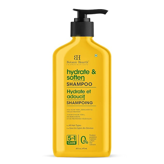 Botanic Hearth Aloe Vera Shampoo Infused With Bergamot & Vegan Protein | Clarifying Shampoo To Hydrate, Soften & Strengthen Hair | Paraben & Sulfate Free | For All Hair Types, 16 Fl Oz