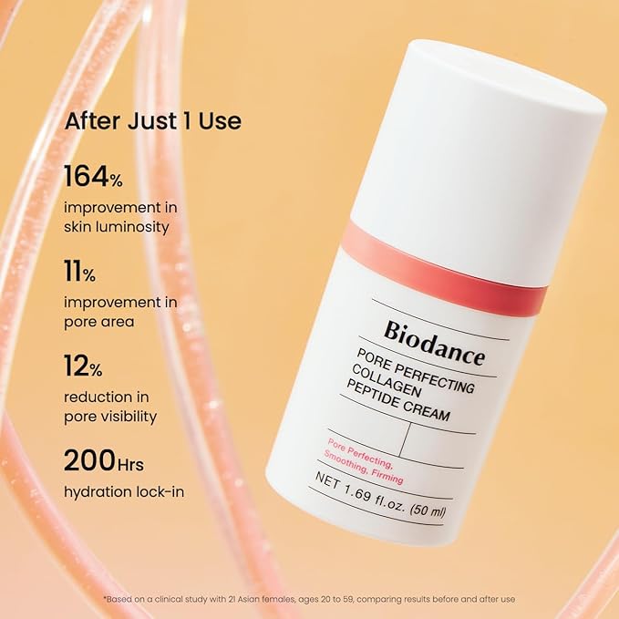 BIODANCE Pore Perfecting Collagen Peptide Cream, Hydrating, Plumping, Pore Care, Firming Facial Moisturizer, Korean Skin Care, Gifts for Women | 1.69 fl.oz, 50ml