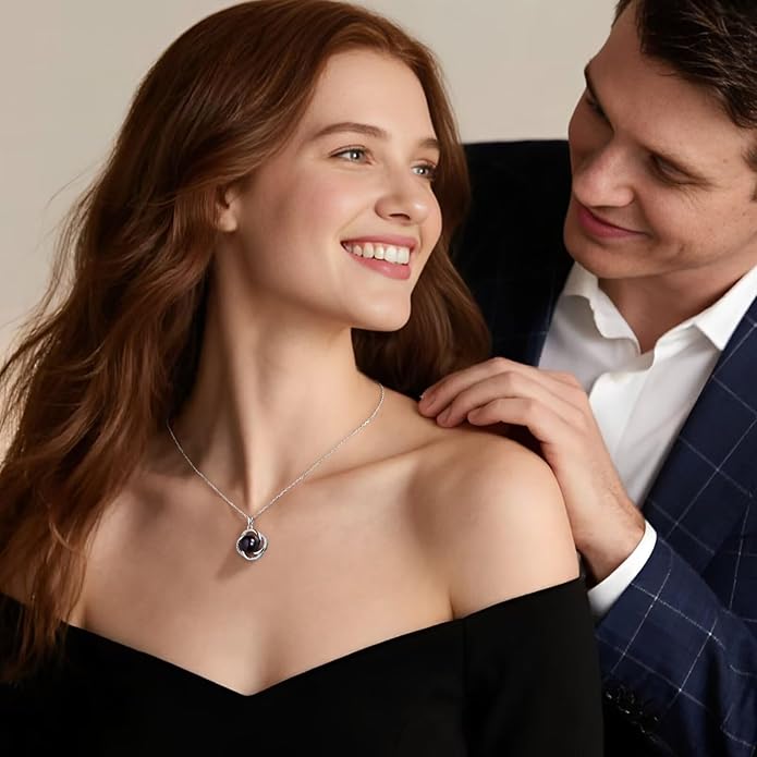 Iefil Valentines Day Gifts for Her - 10-11mm Tahitian Black Pearl & Fresh Water Pearl Necklace, Anniversary Birthday Gifts for Wife Girlfriend | Pearl Necklaces Gift for Her