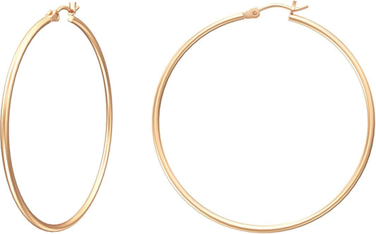 Gacimy Gold Hoop Earrings for Women 14K Real Gold Plated Hoops with 925 Sterling Silver Post