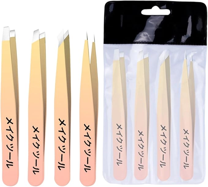 Tweezer Set Professional Stainless Steel Tweezers For Eyebrow Precisions For Facials Hair Splinters Ingrown Hair Removal Eyebrow Tweezers