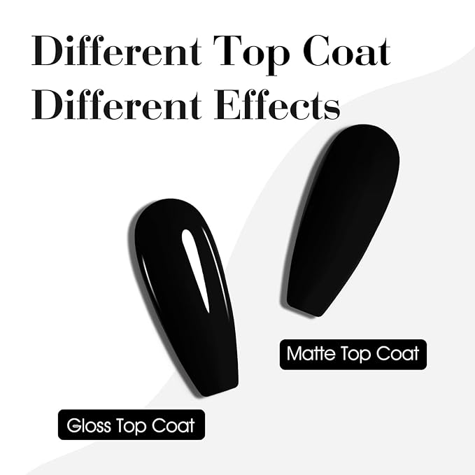 CANNI Black Gel Nail Polish, 1Pcs Pure Black Gel Polish Color High Gloss Soak Off U V Nail Manicure Salon DIY