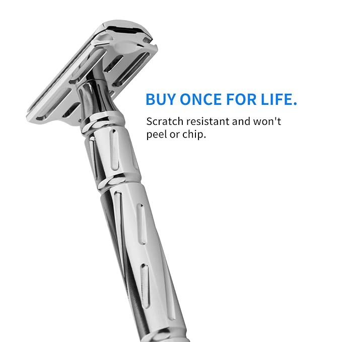 KAMPFE Double Edge Safety Razor Shaver Adopts CNC High-Precision Processing,Women and Mens razors for Shaving,30-degree Shaving Angled Head (aggress+++)