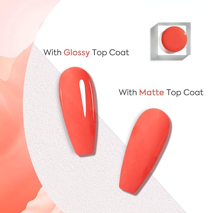 VENALISA Orange Gel Nail Polish 1 Pcs 12ml Coral Orange Color Gel Polish Soak Off UV Salon Manicure DIY at Home Nail Art For Girls Women