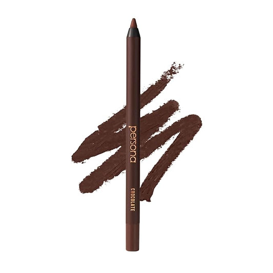 PERSONA 24HR Waterproof Eyeliner | Creamy, Smudgeable Pencil for Lash Line & Waterline | All-Day to All-Night Wear | Vegan, Cruelty-Free, Paraben-Free | Made in USA, Chocolate