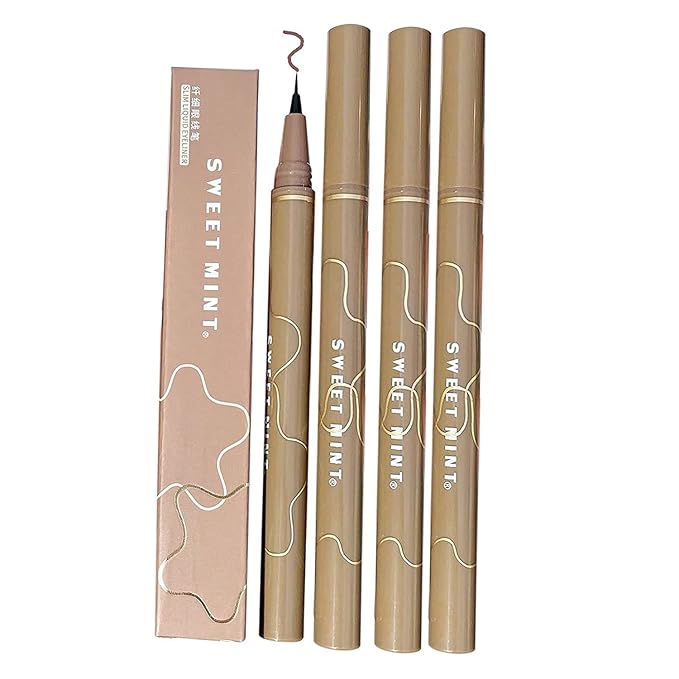 Eyelid Color Eyeliner, Quick-Drying Waterproof, 4pcs Hyper Easy Liquid Pen, Long Lasting, High Pigmented, Smudge Proof Formula, Taupe