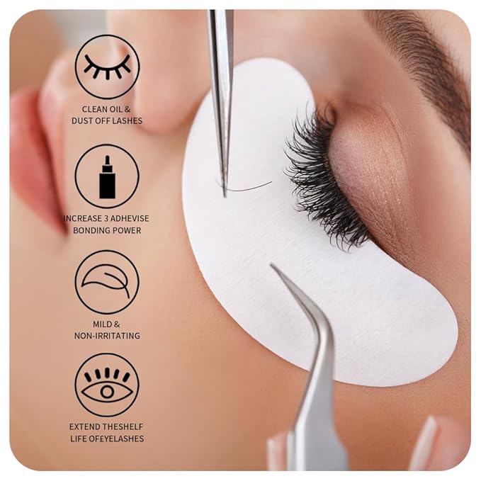 Lash Primer for Eyelash Extensions, Increase Adhesive Bonding Power Retention,Removes Oils and Proteins (10ml)