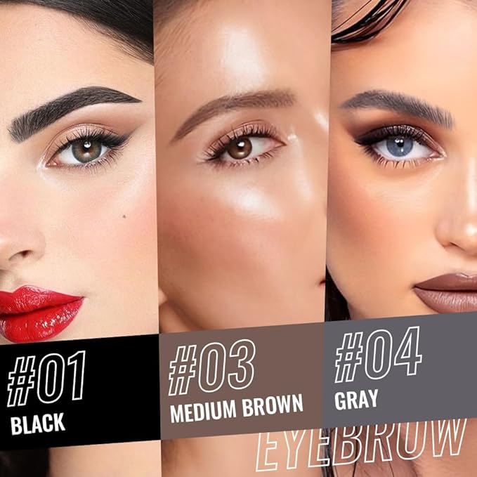 5 Pcs Ultimate Eyebrow Retractable Definer Pencils,Dual-Sided Natural Soft Textured Eyebrow Pencil, for Daily Look Eyebrow Makeup,Brow Brush,Fine Tip (2*black+2*tea+grey)