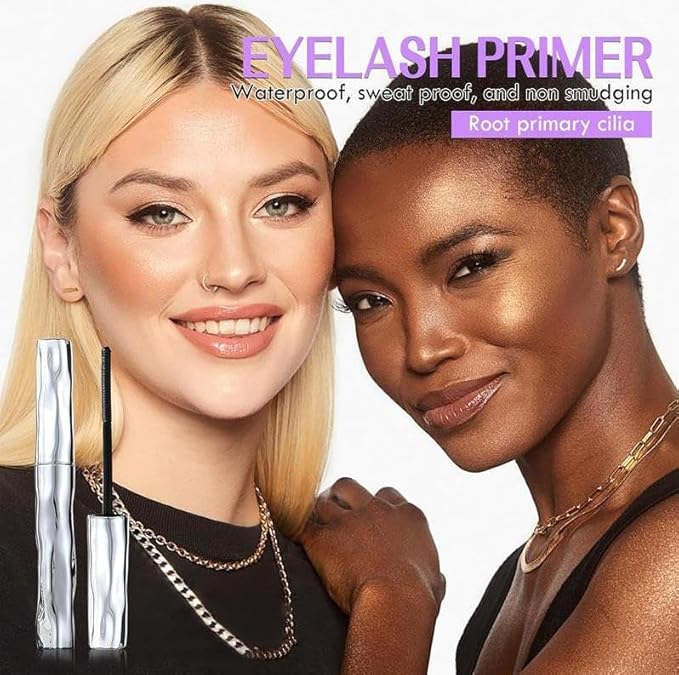 Eyelash Primer,Tubular Eyelash Primer,NEW Waterproof & Sweatproof Lengthening & Curling Mascara,Ultimate Mascara Set for Lengthening and Curling,Natural And Non-Smudged (3PCS)