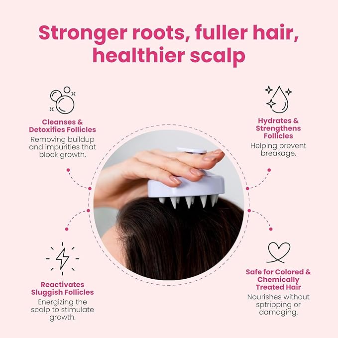 Trybello Hair Growth Shampoo | Natural Hair Thickening & Scalp Detox | Aloe Vera, Turmeric, and Urucum Extract | Sulfate-Free, Vegan, Anti-Hair Fall Formula | For Any Hair Type | 2 Pack Combo