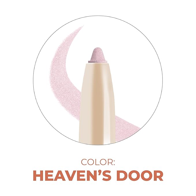 Beauty For Real I-Line 24-7 Eyeliner, Heaven’s Door - Rose Gold Pink Shimmer - Long-Wearing, Waterproof Gel Formula - Safe for Sensitive Eyes & Contact Lens Wearers - 0.01 oz