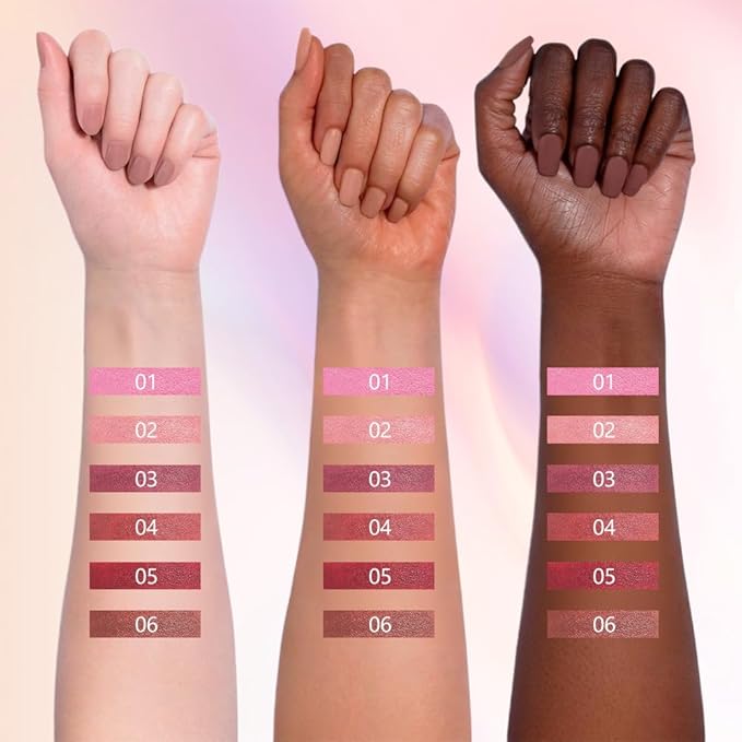 evpct 3Pcs Matte Creamy Lipsticks Set, Light Hot Nude Pink Brown Lip Stick Set for Women, Long Lasting Waterproof Velvet Lipsticks Blendable Silky, Longwear Lip Makeup Set 24 hours original labios 01