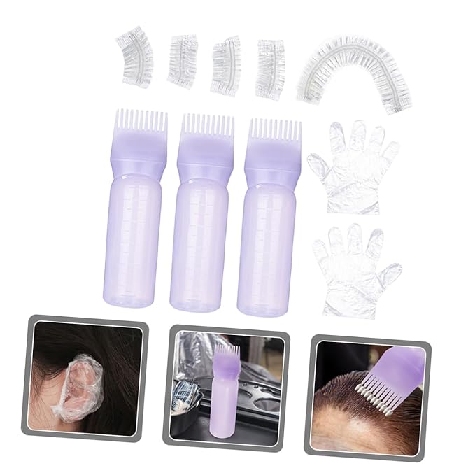 ASAKKURA Professional Hair Coloring Kit Hair Dyeing Tool Applicator Gloves Earmuffs for Home Salon
