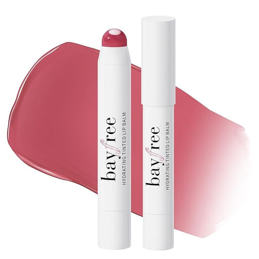 bayfree Tinted Lip Balm Plumper, Glossy, Pump Lips, Lightweight, Moisturize & Tint with Jojoba Seed Oil, Vegan Lipbalm Lip Care, Shimmer Orchid