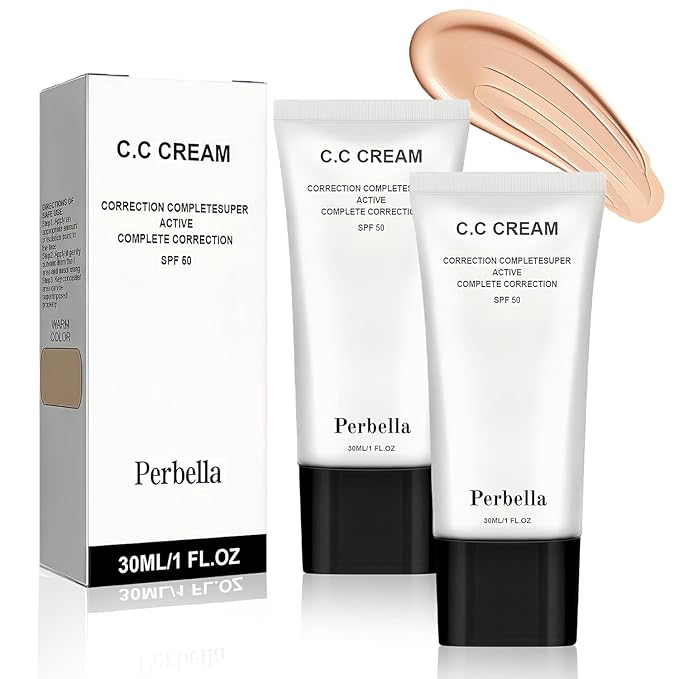 Cc Cream Self Adjusting For Mature Skin, CC Cream for Older Women (2 PCS Natural)