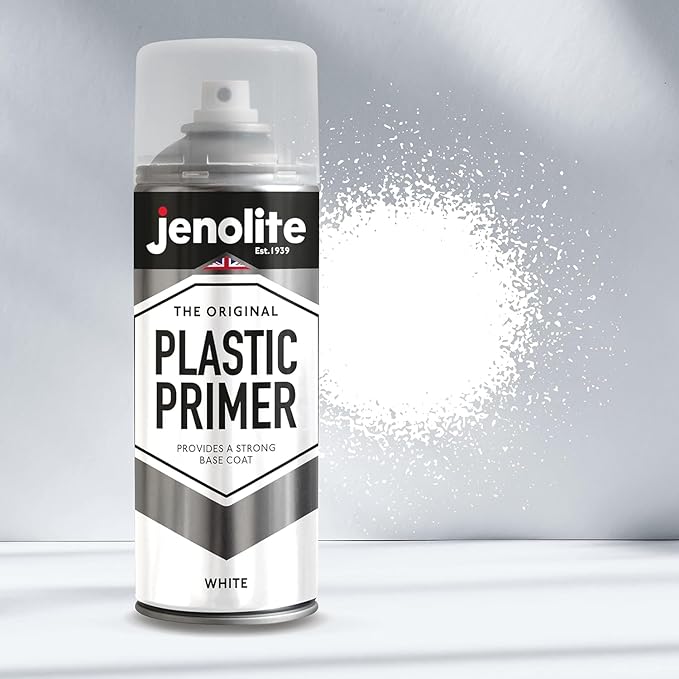 JENOLITE Plastic Primer Aerosol | WHITE | Premium Quality Durable Plastic Primer | Ideal for plastic garden furniture, planters & other hard plastics | 400ml (13.5 fl oz)