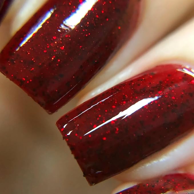 Major Dijit Quick Dry Nail Polish 12ml/0.41fl oz Dark Red Regular Nail Lacquer Fast Drying & Long Lasting Nail Polish Nail Art Effect for Nail Salon