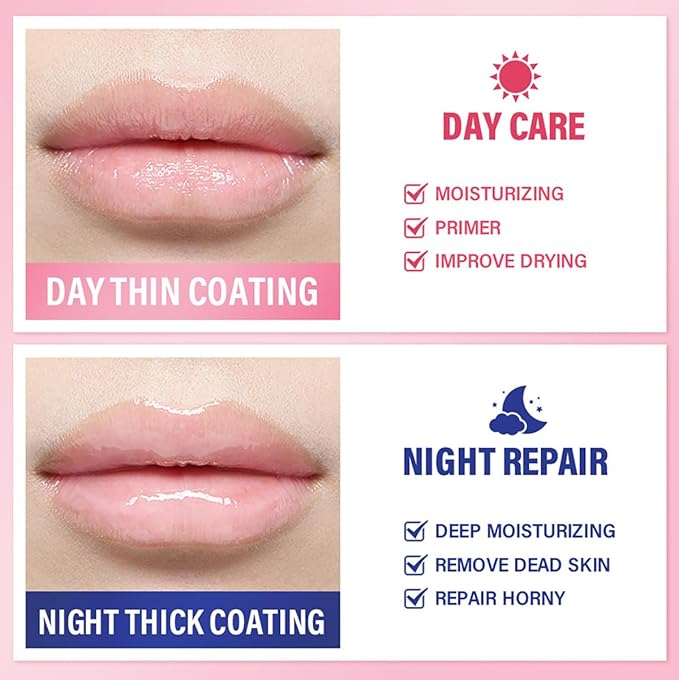 Fruit Lip Mask Set with Honey & Vitamin E, Moisturizing Overnight Treatment, Effective Reduces Lip Lines Prevention Dry and Cracked (6 Flavors)