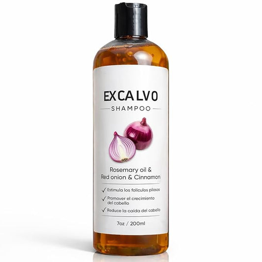 Lexenic Excalvo Shampoo - Excalvo Shampoo Para Hombre with Rosemary Oil & Red Onion & Cinnamon Extract, Menos Caída, Más Densidad, Raíces Más Fuertes, 7oz/200ml (1)