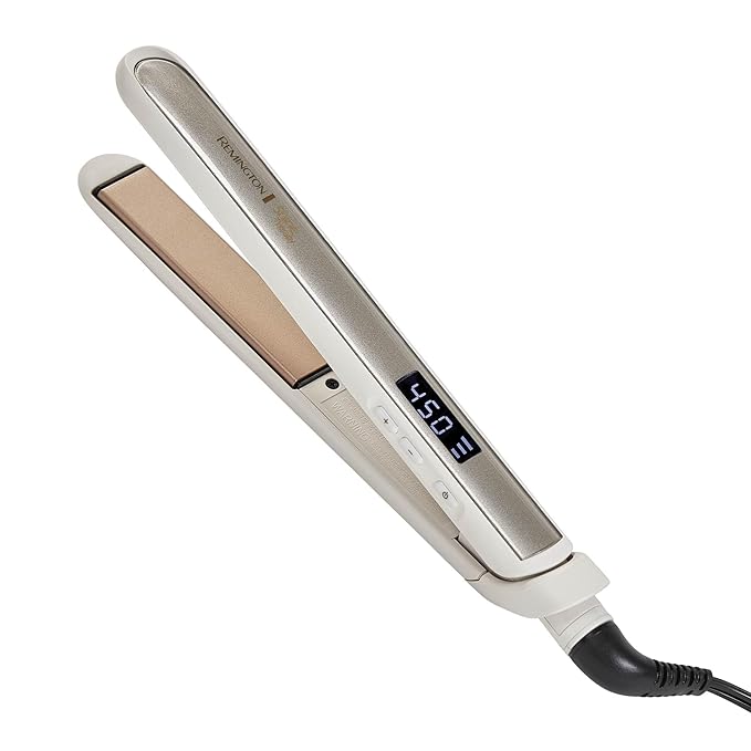 Remington Shine Therapy 1 inch Hair Straightener Iron, Flat Iron Infused with Argan Oil & Keratin, Professional Ceramic Flat Iron for Less Frizz, Shines and Smooth, Styling Tools
