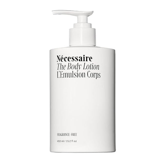 Nécessaire The Body Lotion - Fragrance-Free - Unscented - Multi-Peptide - Firming Body Lotion for Women + Men. 2.5% Niacinamide. Non-Comedogenic Lotion for Sensitive Skin – 450ml/15.2 fl oz