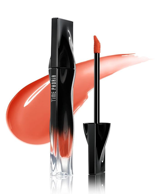Stellar Dust Lip Stain 02 Solaris, Transfer-Proof &Smudge-Proof Lip Gloss, Vibrant Orange Tinted Glossy Finish, High-Pigment Vibrant, Hydrating Lightweight Long-Lasting Lip Makeup for Women