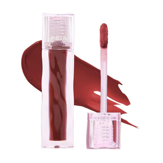 INGA Blurring Velvet Matte Lip Tint - Soft-Blur Matte Finish, Waterproof, Transfer-Proof, Long-Lasting Lip Stain, Lightweight Buildable Color with Hydrating Comfort (Toasty Rose)