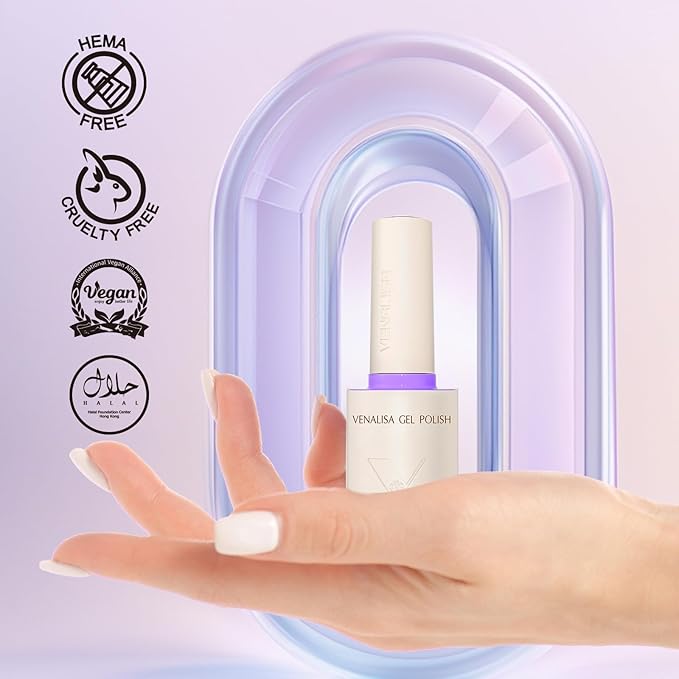 VENALISA Light Pink Gel Nail Polish, 1Pcs Nude Pink Gel Polish Color High Gloss Soak Off U V Nail Manicure Salon DIY