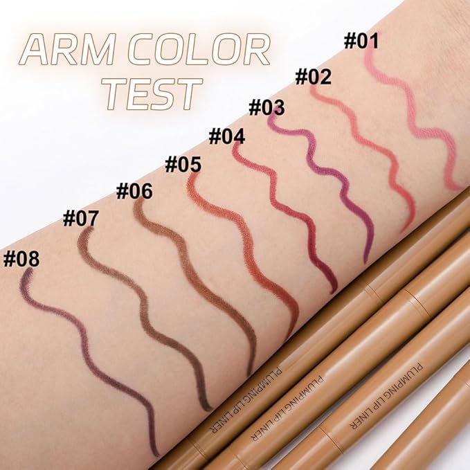 Waterproof Matte Lip Liner Pencil with Silicone Smudger – Long-Lasting Retractable Velvet Crayon, Vegan & Cruelty-Free, Define & Sculpt Lips for Work, Date, Party & Travel (05#, pack of 1)