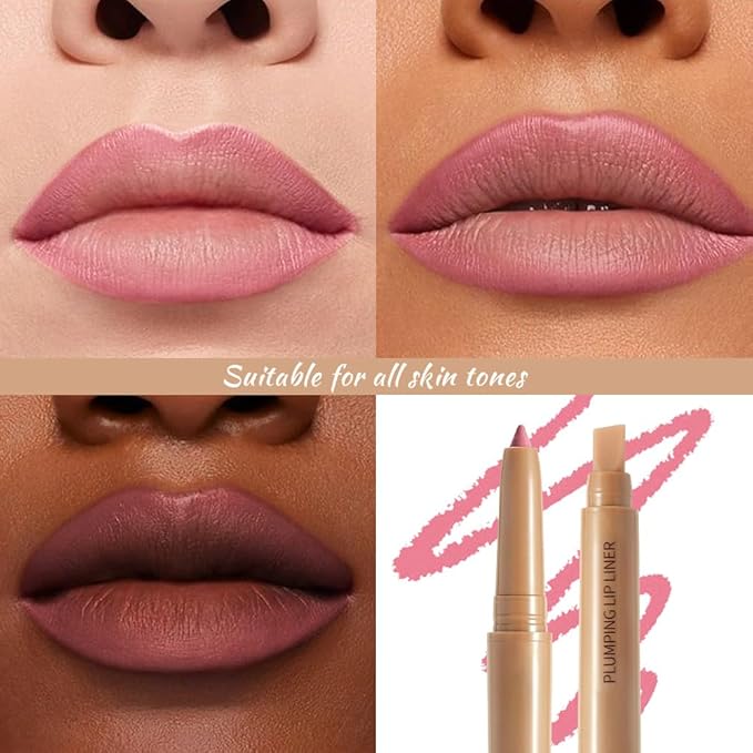 Waterproof Matte Lip Liner Pencil with Silicone Smudger – Long-Lasting Retractable Velvet Crayon, Vegan & Cruelty-Free, Define & Sculpt Lips for Work, Date, Party & Travel (01#, pack of 1)