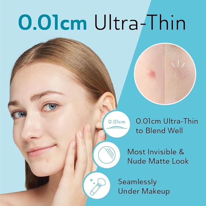 DERMA ANGEL Ultra Invisible Acne Patches for Cystic Acne Treatment Pimple Hydrocolloid Patches - Day and Night Use - UPGRADED (240 Count 3 Sizes)