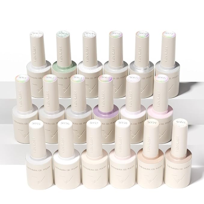 VENALISA Light Pink Gel Nail Polish, 1Pcs Nude Pink Gel Polish Color High Gloss Soak Off U V Nail Manicure Salon DIY