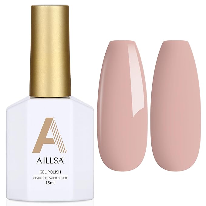 AILLSA Gel Nail Polish Nude Cappuccino Gel Polish Neutral Light Brown Mocha Jelly Gel Polish Natural Tan Color Nails Soak Off U V Gel for Nail Salon at Home Fall Winter Gift for Women 0.51 Fl Oz /GC31