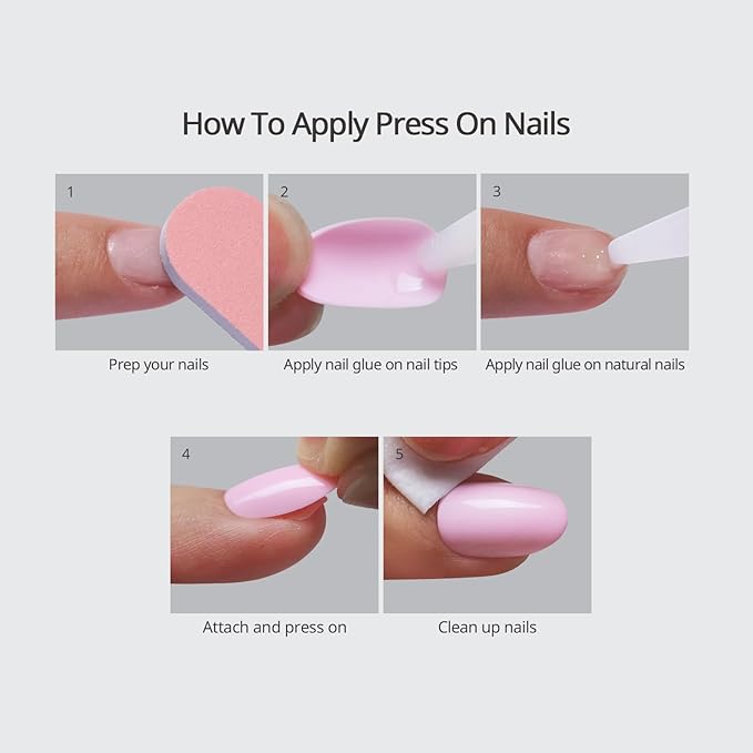 BTArtbox Press On Nails Short - Red Square Christmas Press On Nails with Glue for Women, Opaque Soft Gel Glue On Nails in 16 Sizes - 32 Stick On Nails Kit, Hot Lap